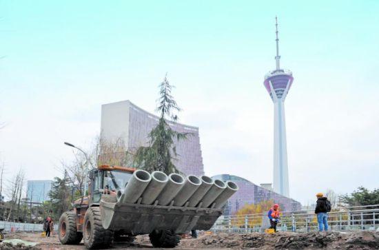 成華公園附近項(xiàng)目施工現(xiàn)場(chǎng)井然有序